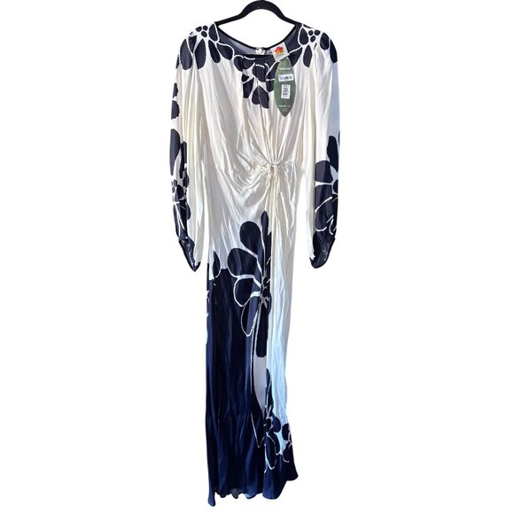 Farm Rio Palermo Floral Cut Out Maxi Dress – Bright Tropical Print (XXS) NWT - Picture 2 of 15